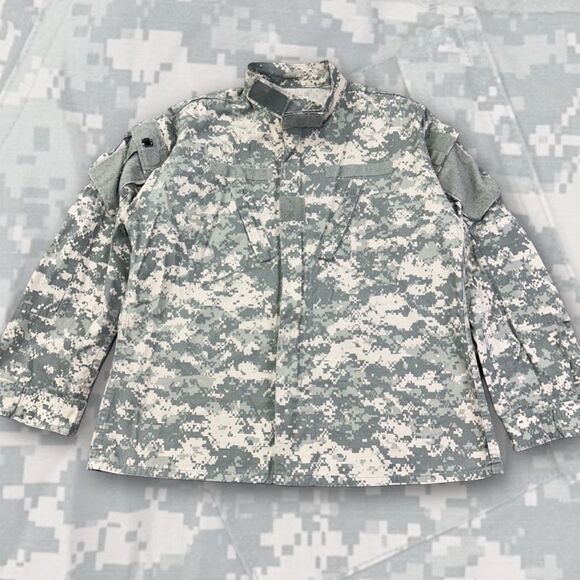 Army Mens Combat Uniform Coat Ripstop Poplin BDU Shirt‎ Large-Long Digital Camo - Picture 1 of 9